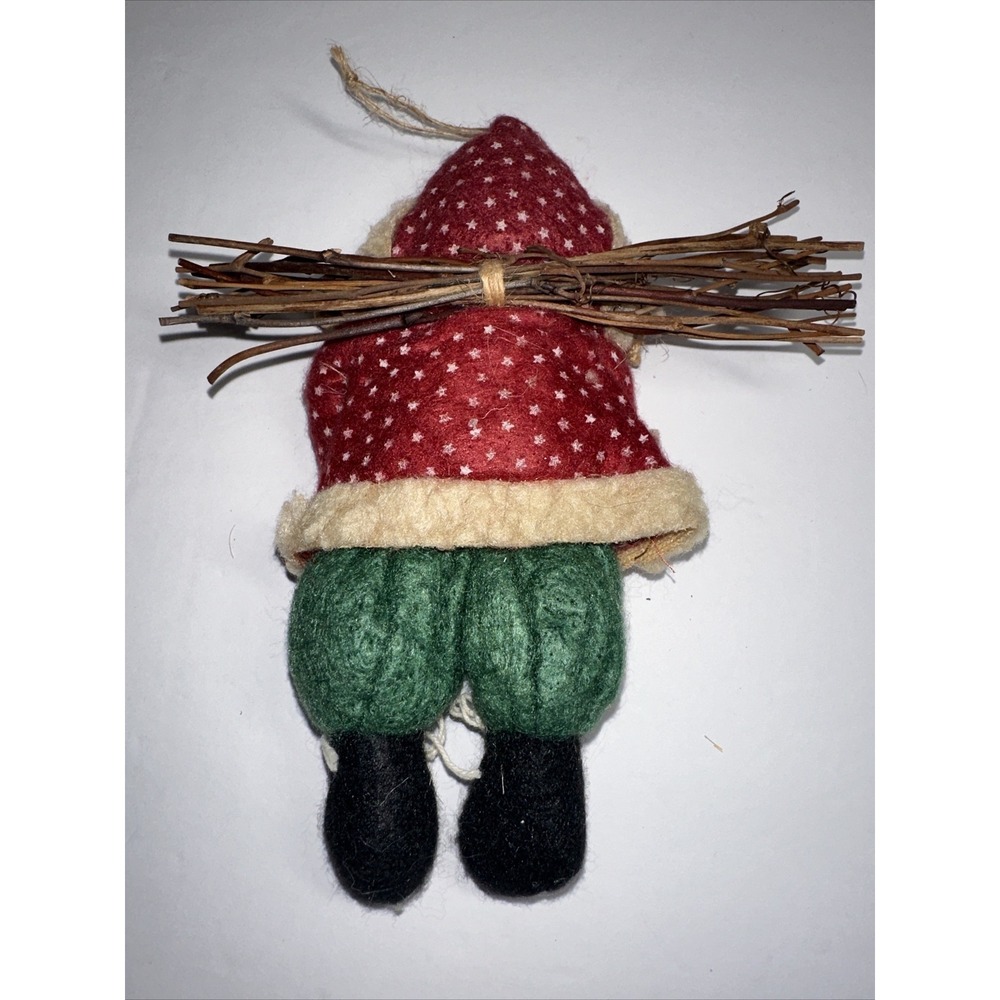 Curley Beard‎ Stuffed Santa Angel Christmas Ornament - Picture 4 of 4